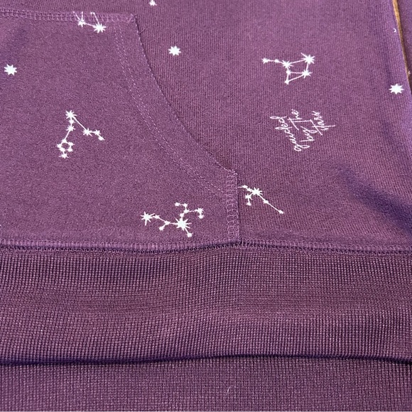 Mighty Fine Constellation Galaxy Purple Hoodie Sweatshirt NWOT M - Picture 4 of 10